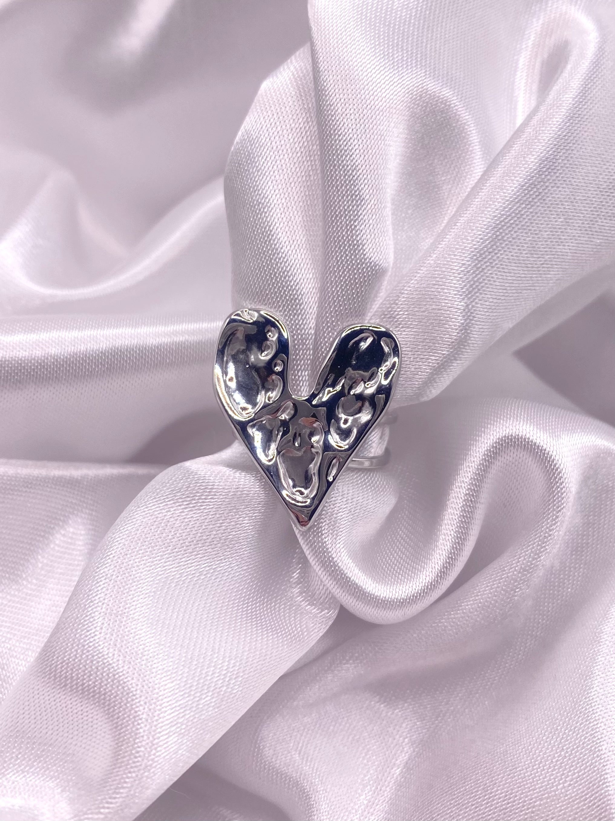 Textured Heart Ring