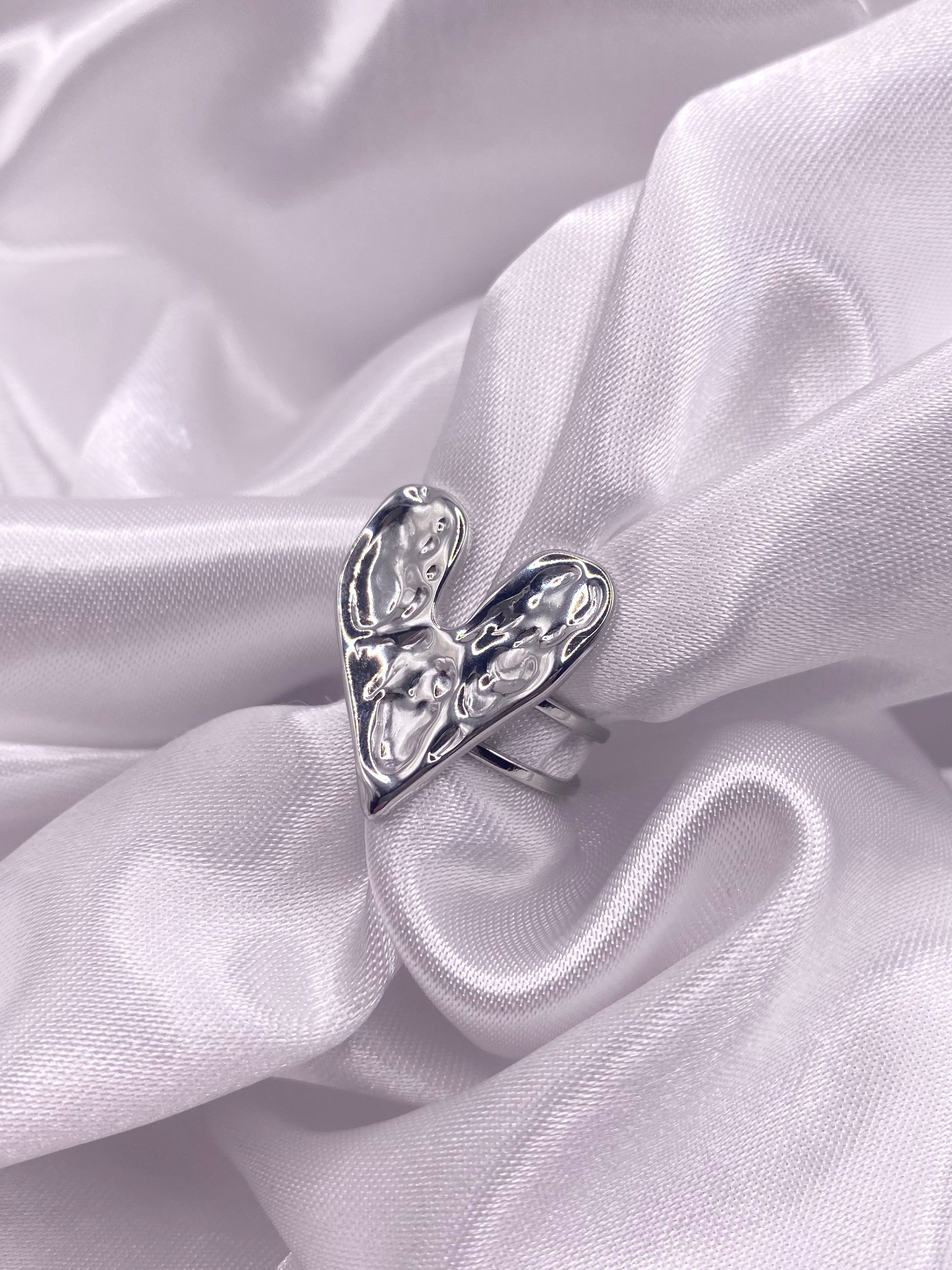 Textured Heart Ring
