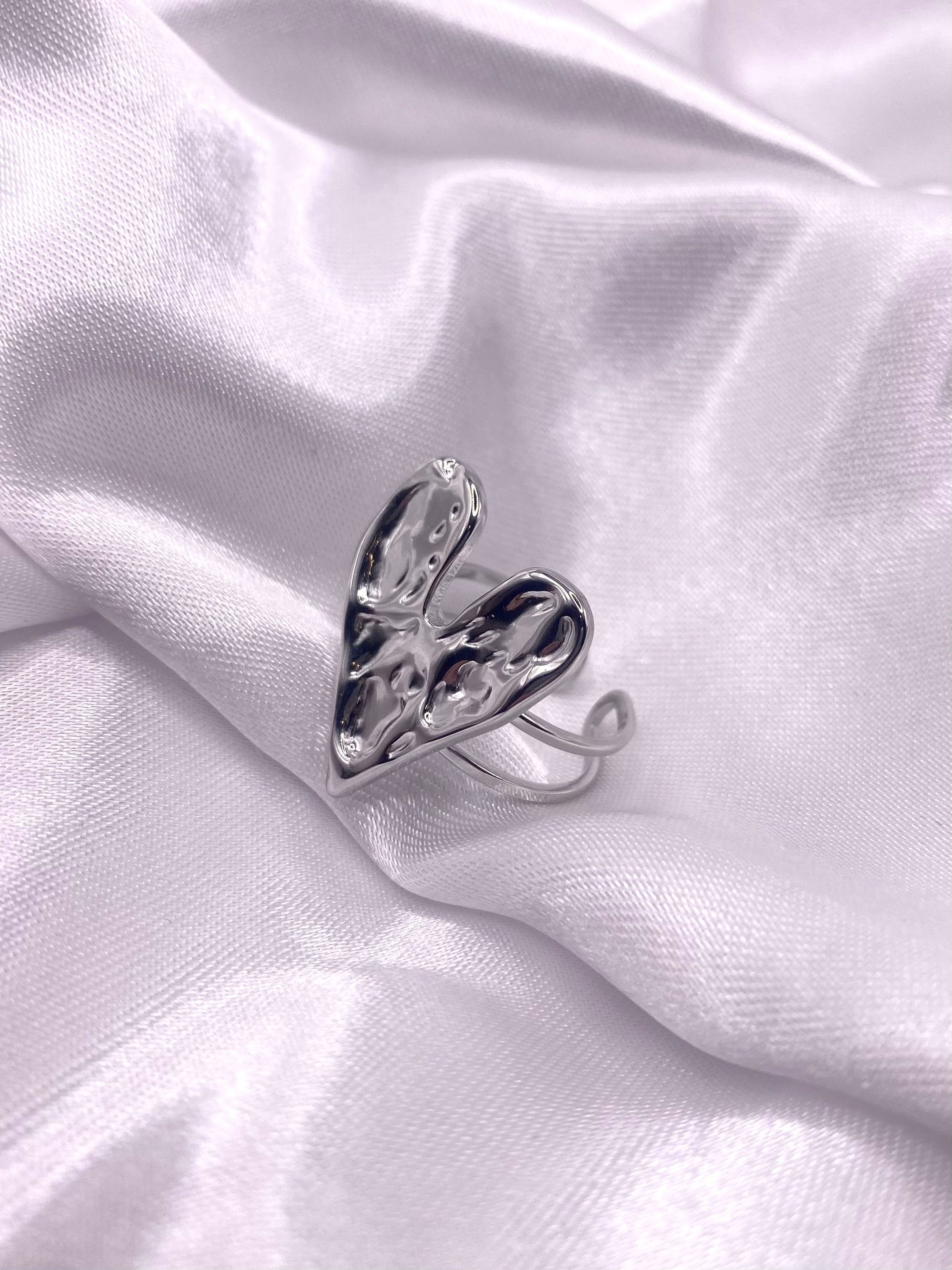 Textured Heart Ring